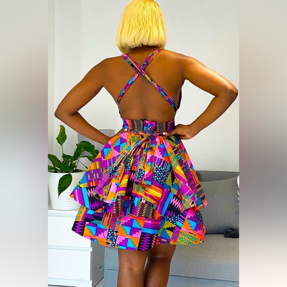 Multicolor fun party dress. - Picture 3 of 3